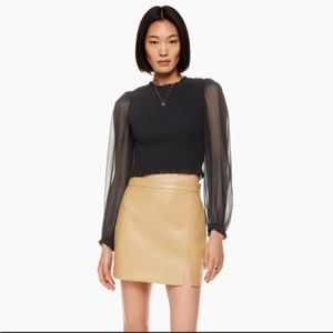 Aritiza Wilfred Tempest Smocked Chiffon Blouse